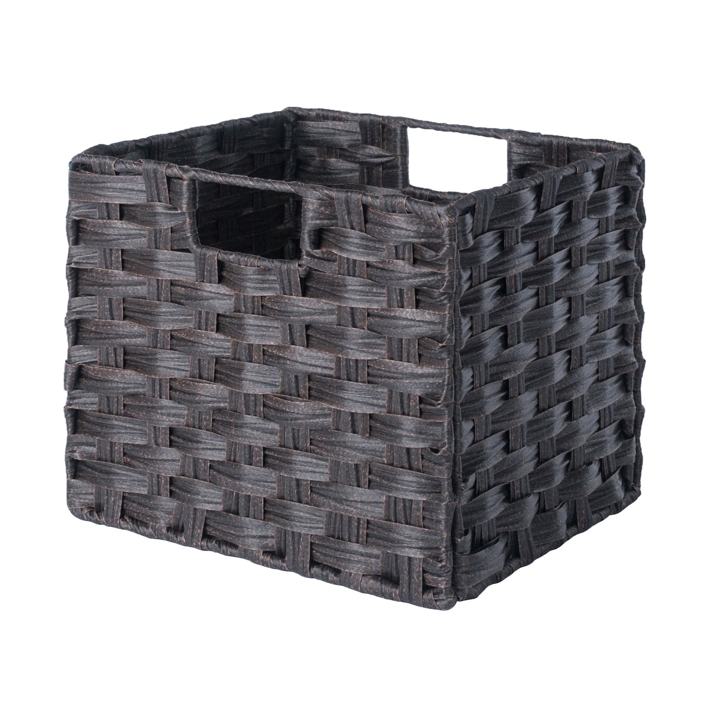 Melanie 2-Pc Foldable Woven Fiber Basket Set, Chocolate