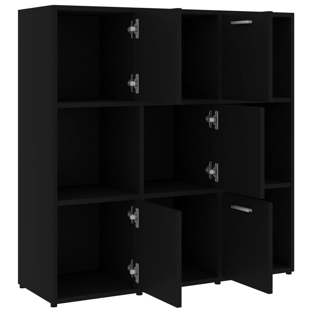 Book Cabinet Black 35.4"x11.8"x35.4" Chipboard