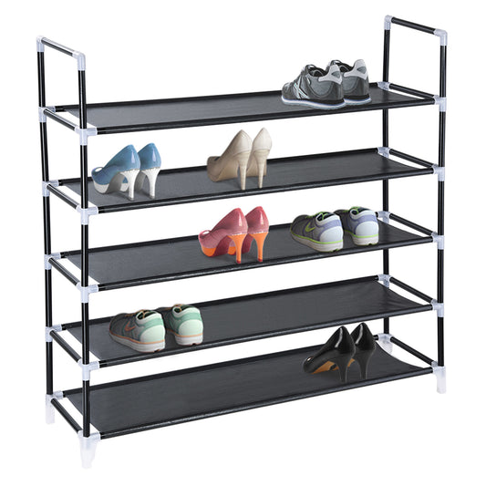 5 Tiers Shoe Rack 25 Pairs/Black