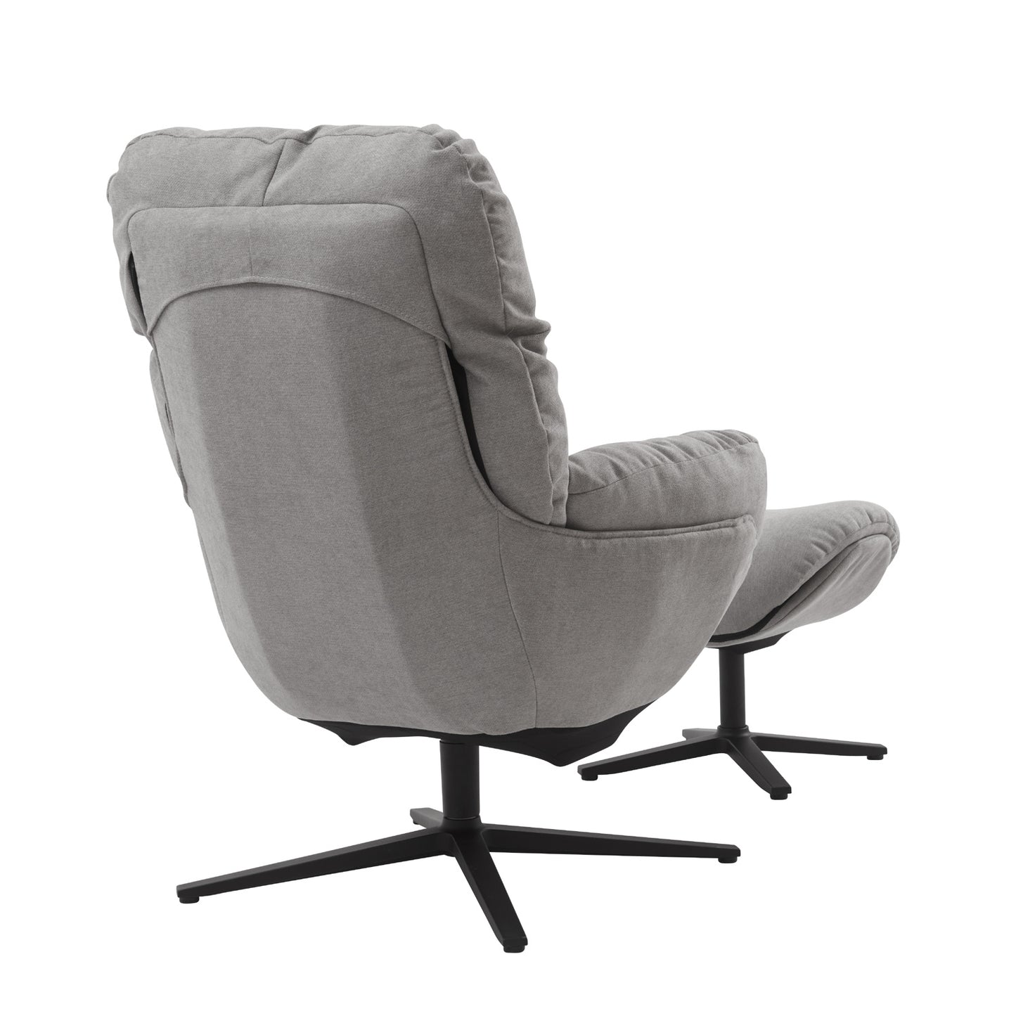 glider chair w/ with ottoman, swivel lounge chair W/ ottoman, accent lazy recliner , arm chair /rocking footstool,aluminum alloy base, comfy fabric leisure sofa chair