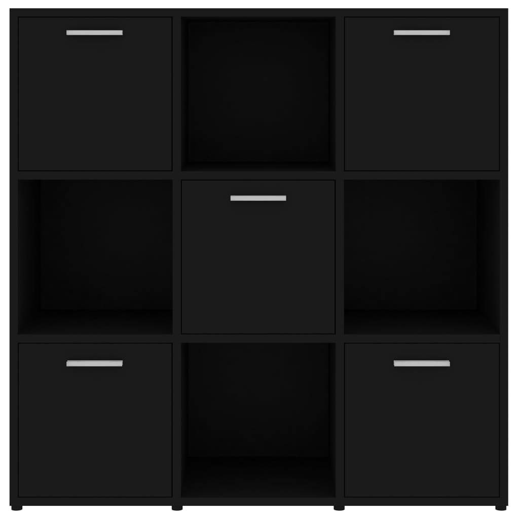 Book Cabinet Black 35.4"x11.8"x35.4" Chipboard